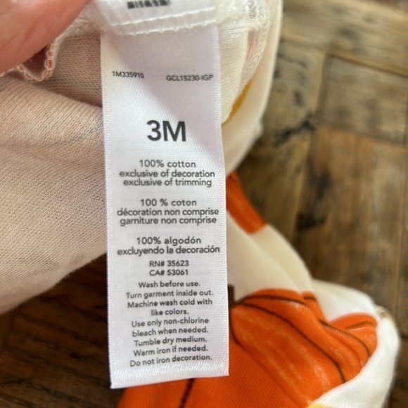 Carters Pumpkin Infant Footed Pajama’s - Picture 9 of 9